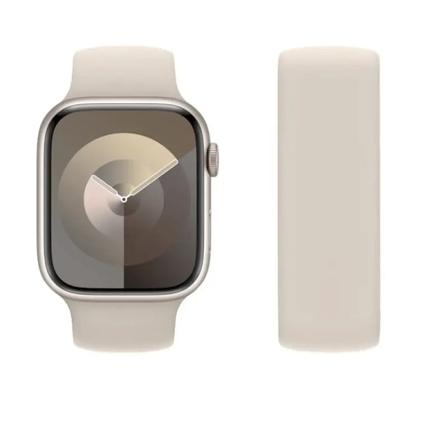 Solo Loop för apple Watch Band 40mm 44mm 45mm 41mm 42mm 49mm Elastiskt silikonarmband iWatch series 3/SE/6/7/8/9/ultra 2 Rem starlight M