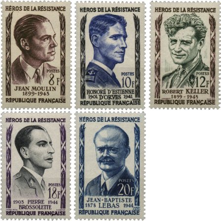 Frankrig 1957 - YT 1100-1104 - Postfrisk