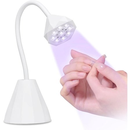 Smart LED Neglelakk Lampe for Gel Polish - 9 LEDs 360 Graders Justerbar 27W Ingen Fingeravtrykk - Kompatibel med Gel Neglekunst DIY Hjemme