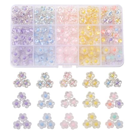 240 kpl Läpinäkyviä kukkasia akryylistä, sekoitus makeisia