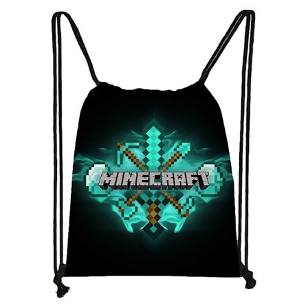 Minecraft gymbag, slitesterk, komfortabel og ventilerende snøreveske, en fantastisk gave til erfarne spillere 15