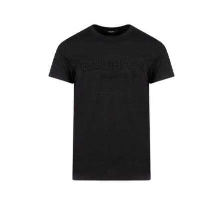 Balmain T-Shirt Yh1Ef000Bb20 Sort, Herre T-shirts