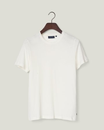 Lexington Casual T-shirt i bomull-modal blandning, offwhite