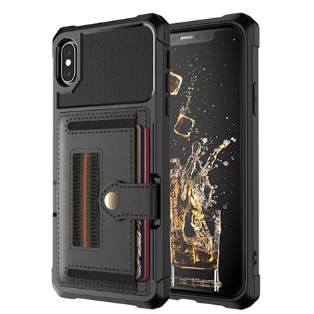 iPhone XS Max - Exklusivt Skyddsskal med Kortfack