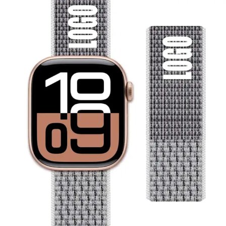 Nylon Loop Armband för Apple Watch band 44mm 40mm 45mm 41mm 46 42mm 49mm 44 45 mm armband iWatch serie 10 9 SE 7 6 5 4 Ultra 2