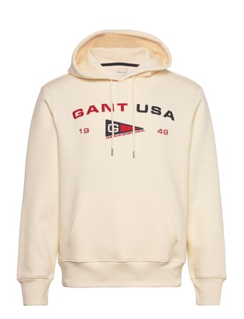 Graphic Sweat Hoodie Cream GANT