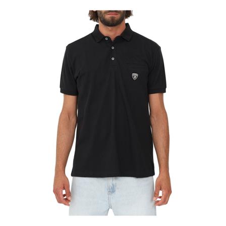 Automobili Lamborghini, T-shirt Polo Czarny, Mężczyzna, Rozmiar: M