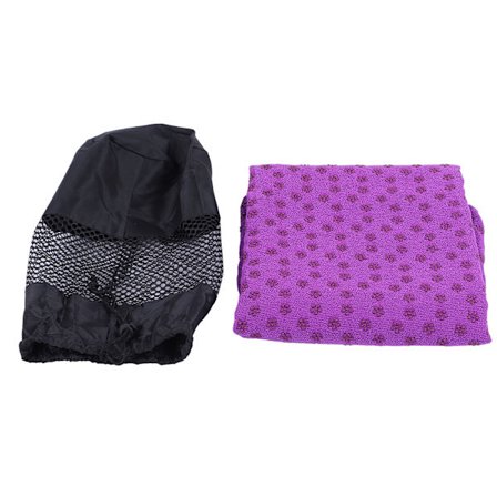 185cmx63cm Skridsikker Yogamåtte Håndklæde Yoga Svedabsorberende Trænings Gym Måtte Håndklæde (Lilla)