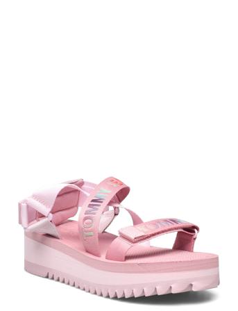 Flatform Eva Tie Dye Webbing Shoes Platform Sandals Rosa Tommy Hilfiger