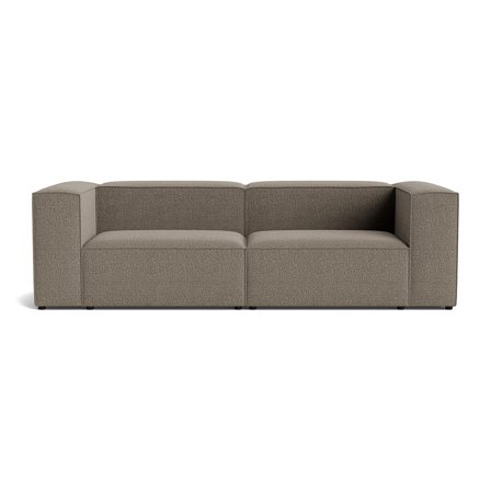Lissabon XL 2-Sitzer-Sofa in Nordic Grau, einfarbig, modernes Design, extrabreite Sitzfläche für maximalen Komfort, Polsterbezug, 70cm.