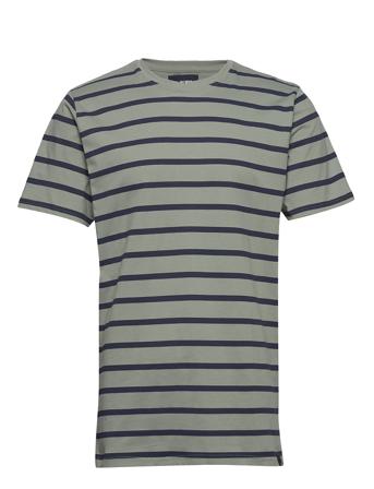 Marcos Strip Tee T-shirts Short-sleeved Grön Denim Project