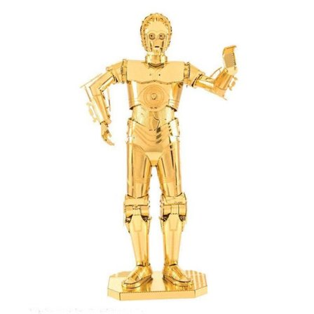 Star Wars kultainen C-3PO metallimalli - METAL EARTH - Metallirakenteinen malli - Star Wars -lisenssi