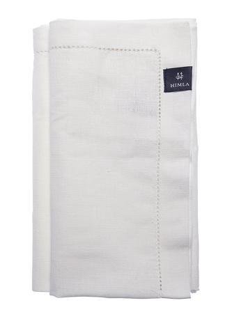Ebba Napkin Home Textiles Kitchen Textiles Napkins Cloth Napkins Hvit Himla