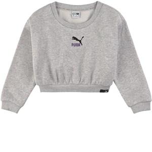 Kids - Puma Branded Sweatshirt Grey Melange 152 cm - Jumpers and knitwear - 152 cm - Grey