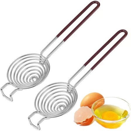 2 kpl Kananmunan valkuaisen ja keltuaisen erotin - Kananmunan valkuaisen erotin - 304 ruostumaton teräs - Kananmunan keltuaisen ja valkuaisen suodatin