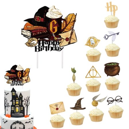 11 kpl Harry Potter Hyvää Syntymäpäivää Kakunkoristeet, Harry Potter Kakunkoristeet Pojille, Harry Potter Syntymäpäiväkakun Koristeet Cupcake-