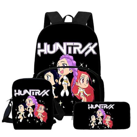 K-Pop Demon Hunter Rygsæk Skuldertaske Madkasse Penalhus Skolerygsæk-FF- 3PKWKH019