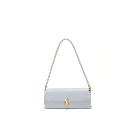 Lædertasker til kvinder, skuldertaske, dametasker, læderpunge - blå