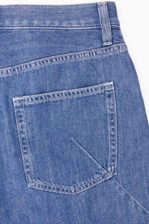 COS Women's Jeans A Vita Alta Con Gamba Larga in Blu