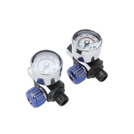 Luftregulator Luftregulatorventil Airbrush Regulator Set för Airbrush och Luftverktyg 2 st 1/4 tum