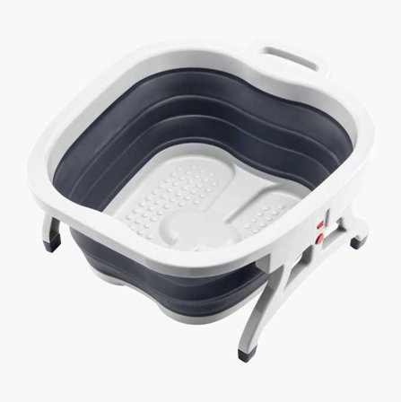 Biltema - Sammenleggbart Fotbad i PP-Plast og TPR-Gummi, Utvidet Mål: (L) 46 x (B) 40 x (H) 19 cm, Sammenslått Mål: (L) 46 x (