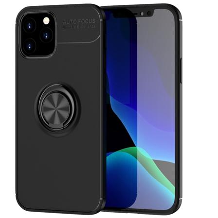 iPhone 13 Pro Max - Tyylikäs suojakuori sormustelineellä Svart
