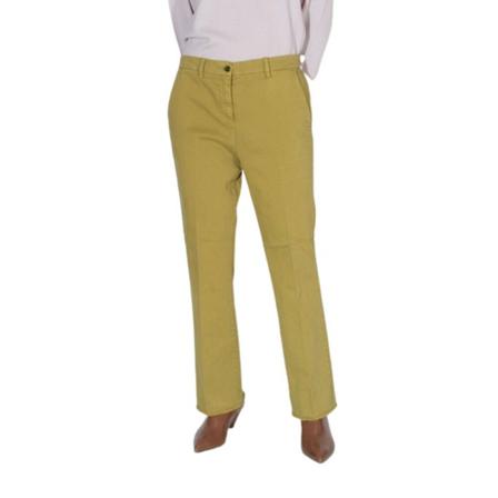 White Sand, Straight Trousers Geel, Dames, Maat:S