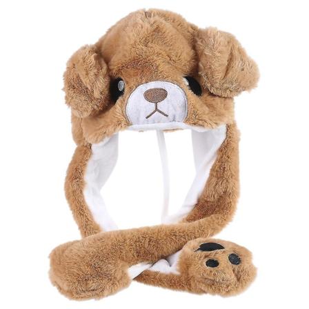 Plyschdjurhatt Dans Rörliga Hoppande öron Tecknad stoppade leksaker Cap_y W Brown