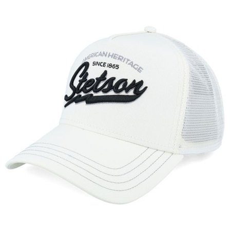 Stetson - Vit trucker Keps - Big Size American Heritage Classic Off White A-Frame Trucker @ Hatstore