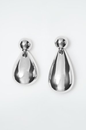 COS Women's Convertible Chunky Droplet Earrings in Silver