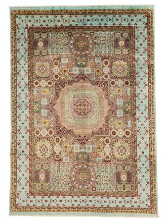Mamluk Rug Hand Knotted 177X253 Brown/Green Afghanistan