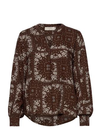 Kittacr Blouse Brown Cream