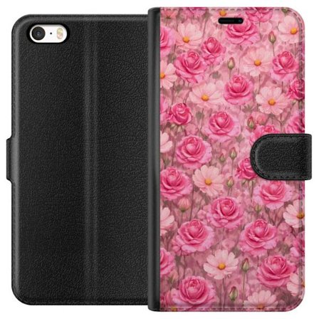 Kompatibel Tegnebogsetui til Apple iPhone 5 Petal Reverie Blush Rose