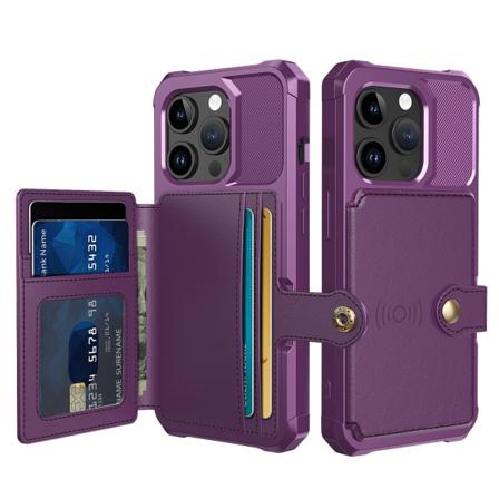 iPhone 15 Pro Max - Elegant plånboksfodral Lila