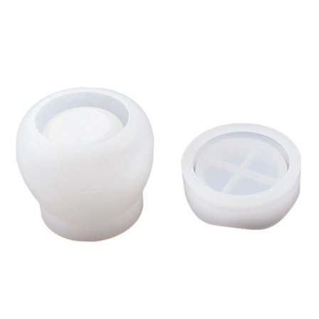 Kasse Resin Form, buddingkrukke med låg silikoneform til støbning, smykkeæske, slikopbevaring