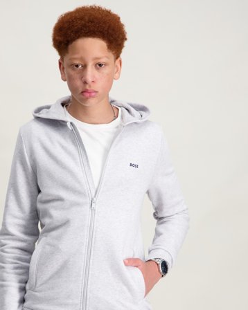 BOSS HOODED CARDIGAN Grå Hettegensere/Hoodies Gutt - Kids Brand Store