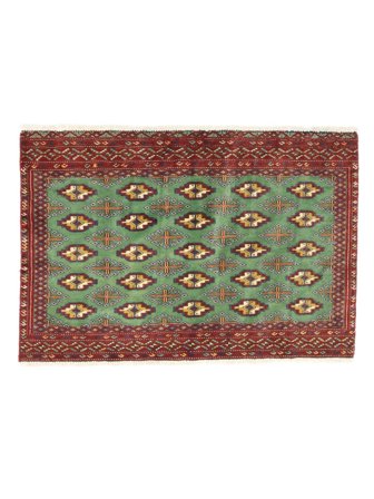 67X97 Tapis D'orient Turkaman Rouge Foncé/Vert (Laine, Perse)