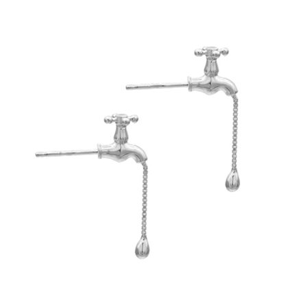 Trendy Vannkran-øredobber, rare ørestikker, smykkeornament, kreative ørekroker, øredobber, tilbehør for gutter