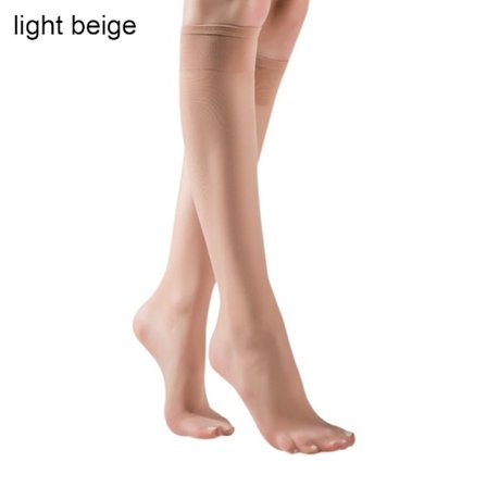 Mellemrørsstrømper Silkestrømper LYS BEIGE