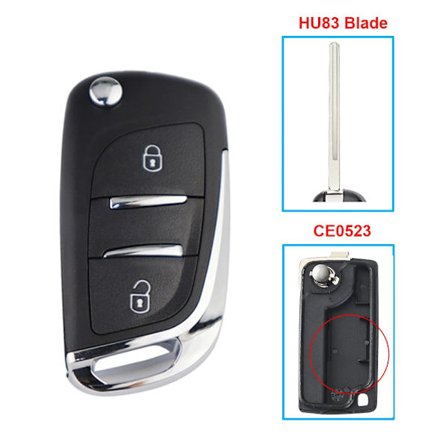 För Peugeot 207 206 307 308 407 208 306 107 406 807 Partner Modifierat Bilnyckelskal