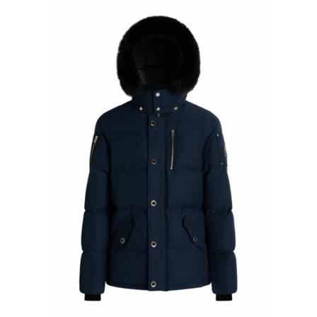 Moose Knuckles, 3Q Down Jacket With FOX Niebieski, Mężczyzna, Rozmiar: XL