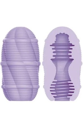 Smooth Stripes Cupid Masturbator Egg Purple - Woome.pl