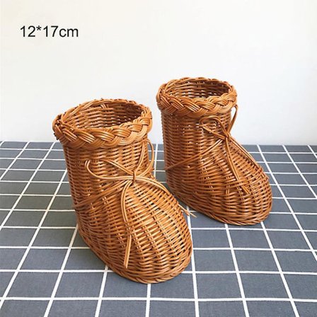 Rattanvävd Fruktskål Söt Form Fruktskålar Bricka Grönsaks Snacks Korg Nyhet Djurformad