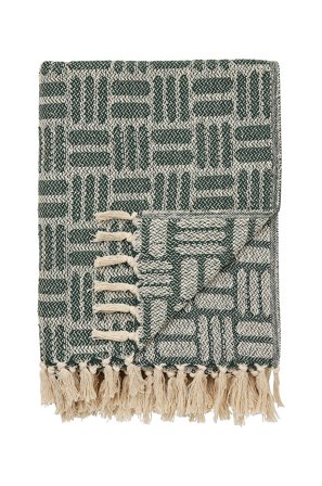 House Nordic - Rutete, Adana - Grønn - Tepper & pledd - Fra Homeroom