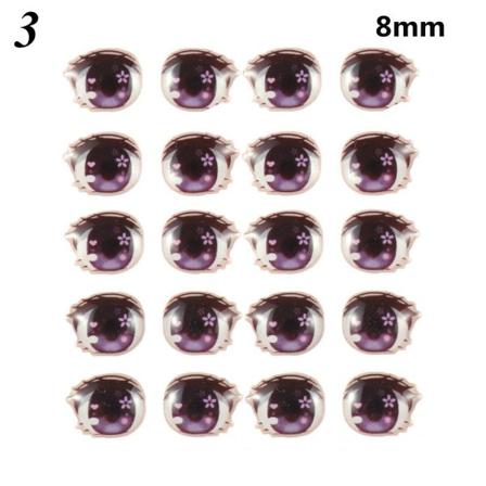 10 Par Love Cute Sticker Cartoon Eyes Stickers 8mm3 3