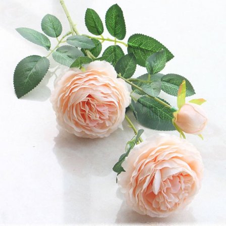 5 hoved kunstige blomster falske blomster CHAMPAGNE