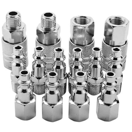14 kpl Ilmaletkun kompressorin liitin 1/4 tuuman Bsp metalliliittimet Kytkin Uros Naaras Pikaliitin S