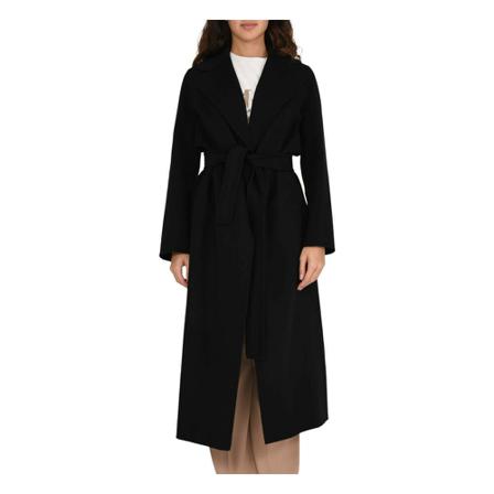 Max Mara Single-Breasted Coats Sort, Dame Uldfrakker
