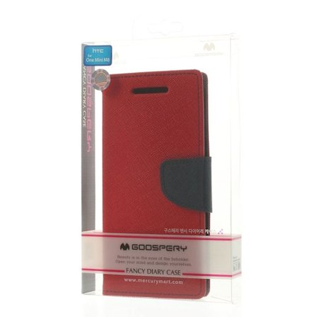 Mercury (Röd / Mörk Blå) HTC One Mini 2 Flip-Fodral