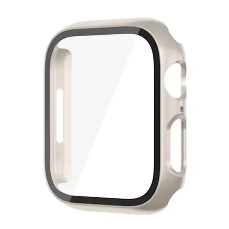 Härdat glas + skal för Apple Watch 10 46mm 42mm Ultra 2 49mm skärmskydd iWatch 9 8 7 6 5 SE 45mm 41mm 44/40mm skal
